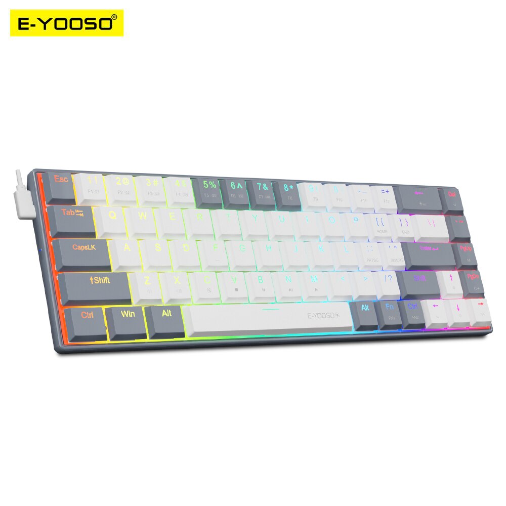 Gaming Keyboard Bundle - E-YOOSO RGB 미니 슬림 USB 유선