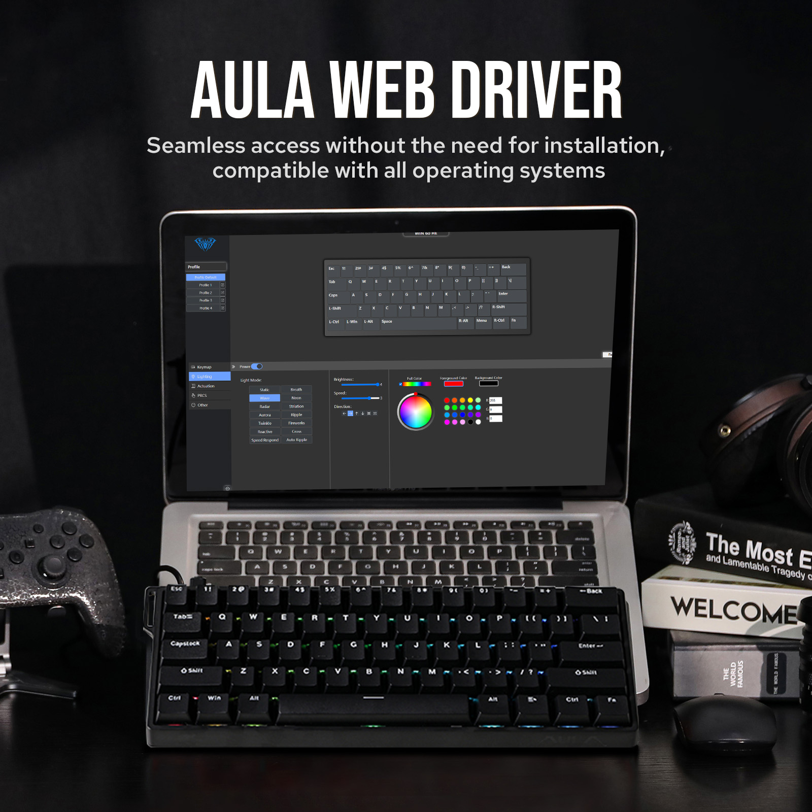 Gaming Keyboard Hall Effect Switches - 커스텀 AULA WIN60 HE WIN60 HE