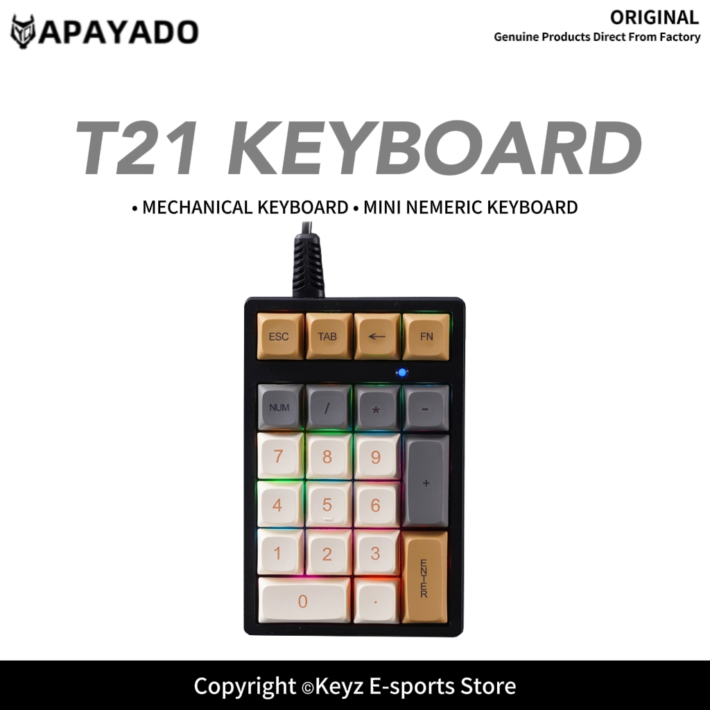 Gaming Keyboard Blue Switches - T21 미니 숫자 키패드 RGB 백라이트