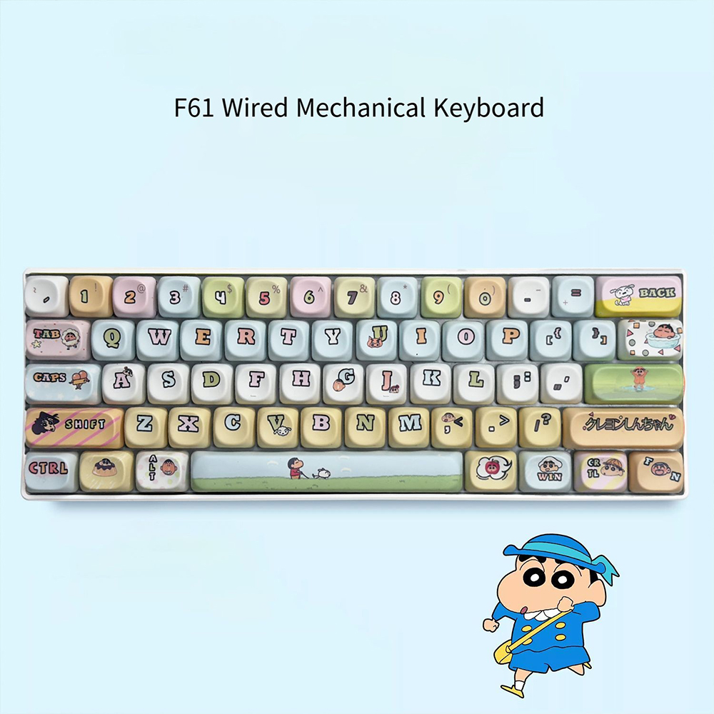 Gaming Keyboard Blue Switches - 크레용 신짱 61키 기계식 키보드 Rgb