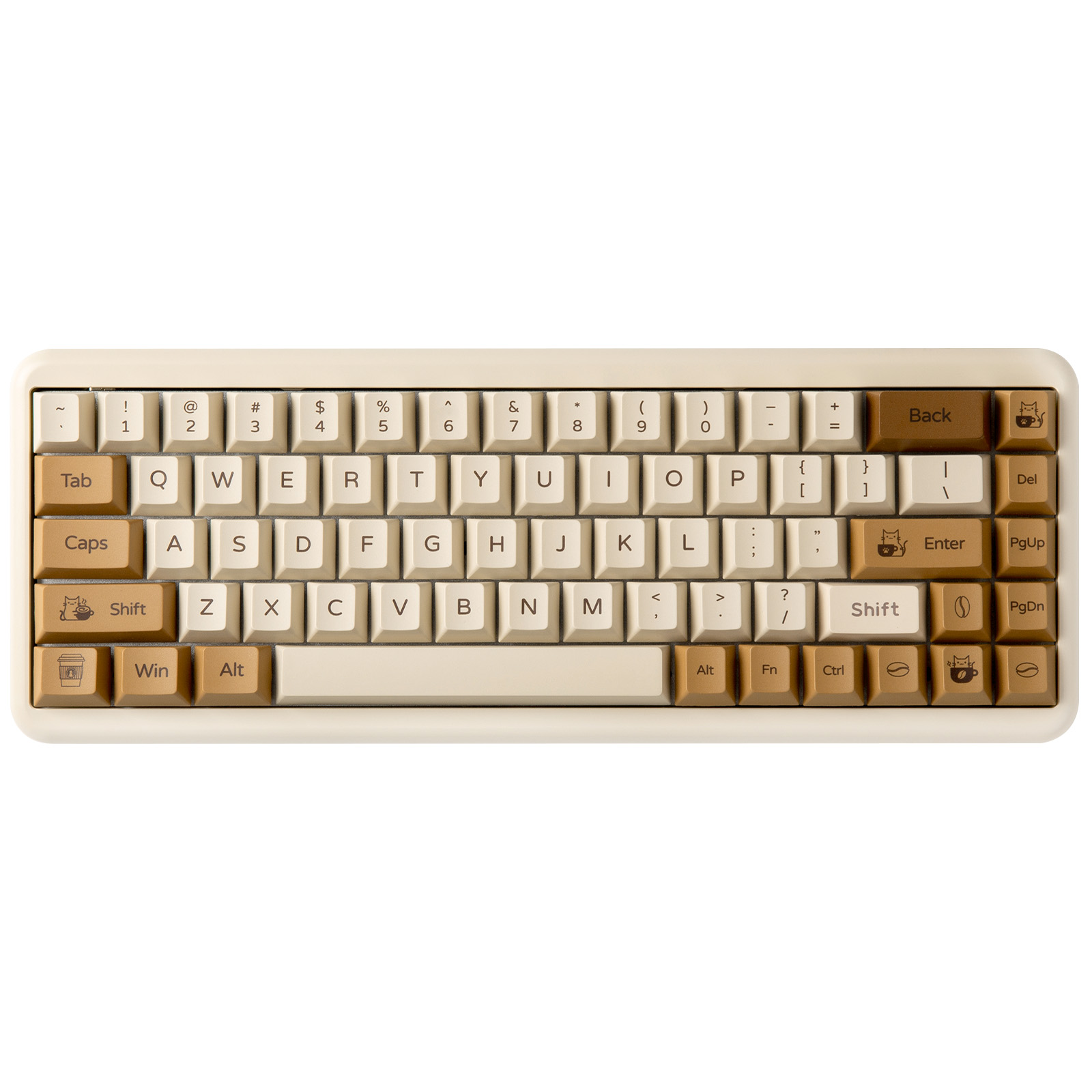 Gaming Keyboard Bundle - YUNZII Coffee Cat PBT 키캡, 152