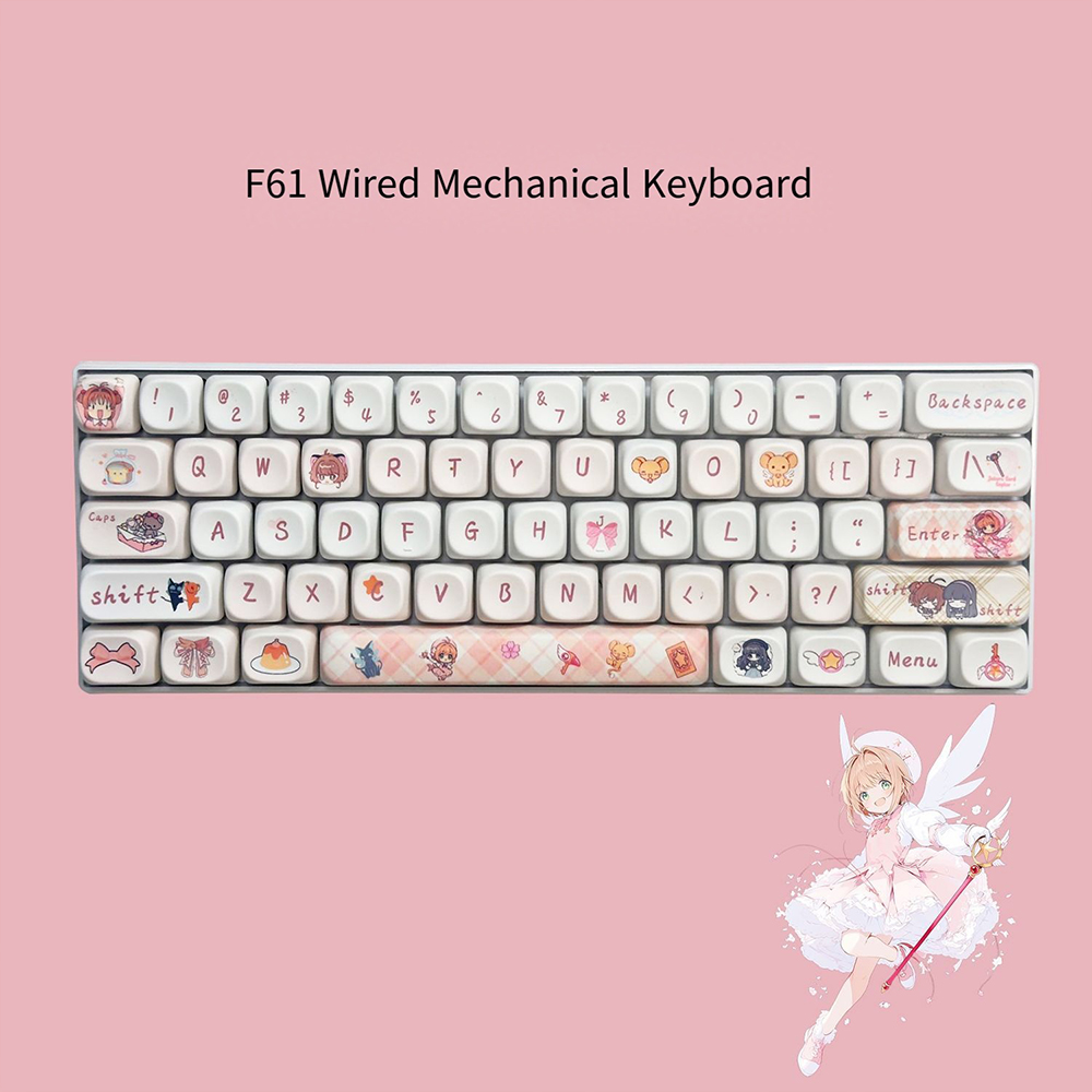Gaming Keyboard Blue Switches - Cardcaptor Sakura 61 키 기계식 키보드