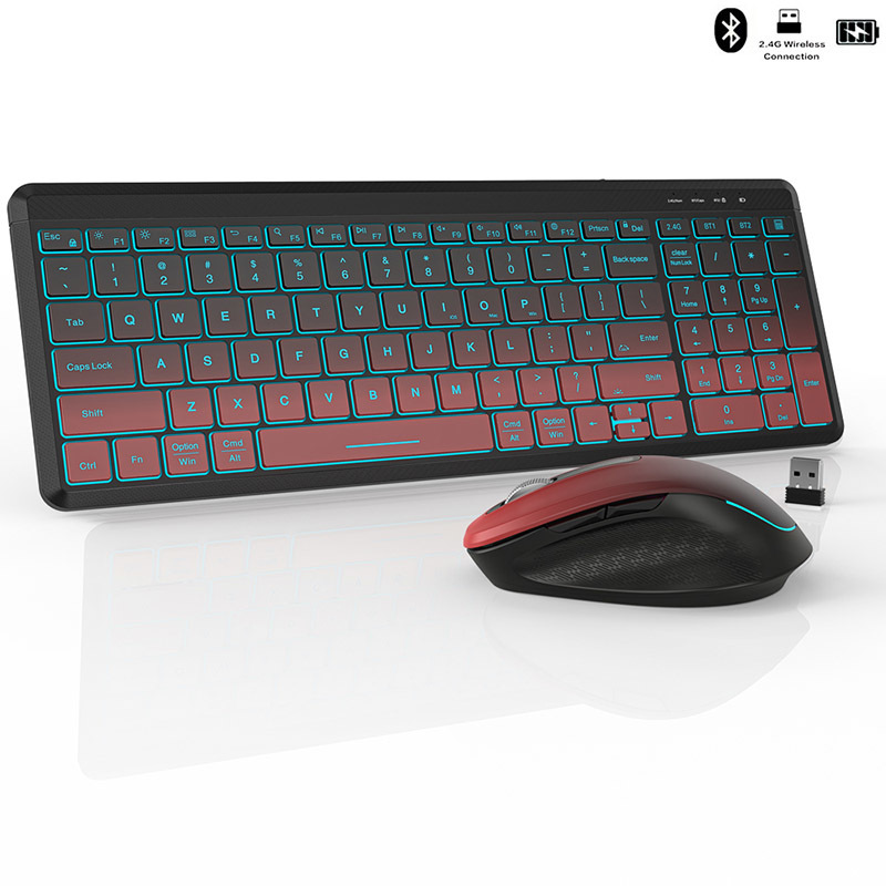RGB 백라이트 무소음 무선 키보드 및 마우스 콤보 2 - Gaming Keyboard Bundle 리뷰 및 가격