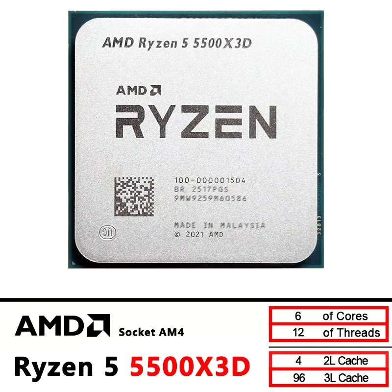 게이밍 CPU AMD 라이젠 5 5500X3D 프로세서 - Amd Cpu Ryzen 5 리뷰 및 가격