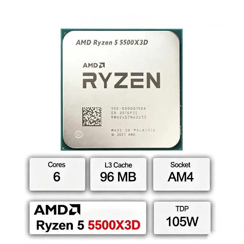 게이밍 CPU AMD 라이젠 5 5500X3D 프로세서 - Amd Cpu Ryzen 5 리뷰 및 가격