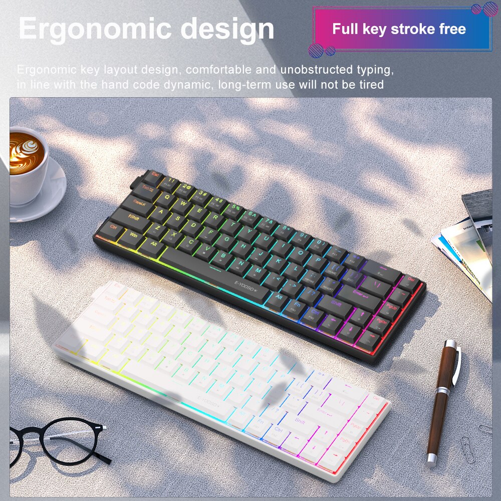 E-YOOSO RGB 미니 슬림 USB 유선 기계식 게 - Gaming Keyboard Bundle 리뷰 및 가격