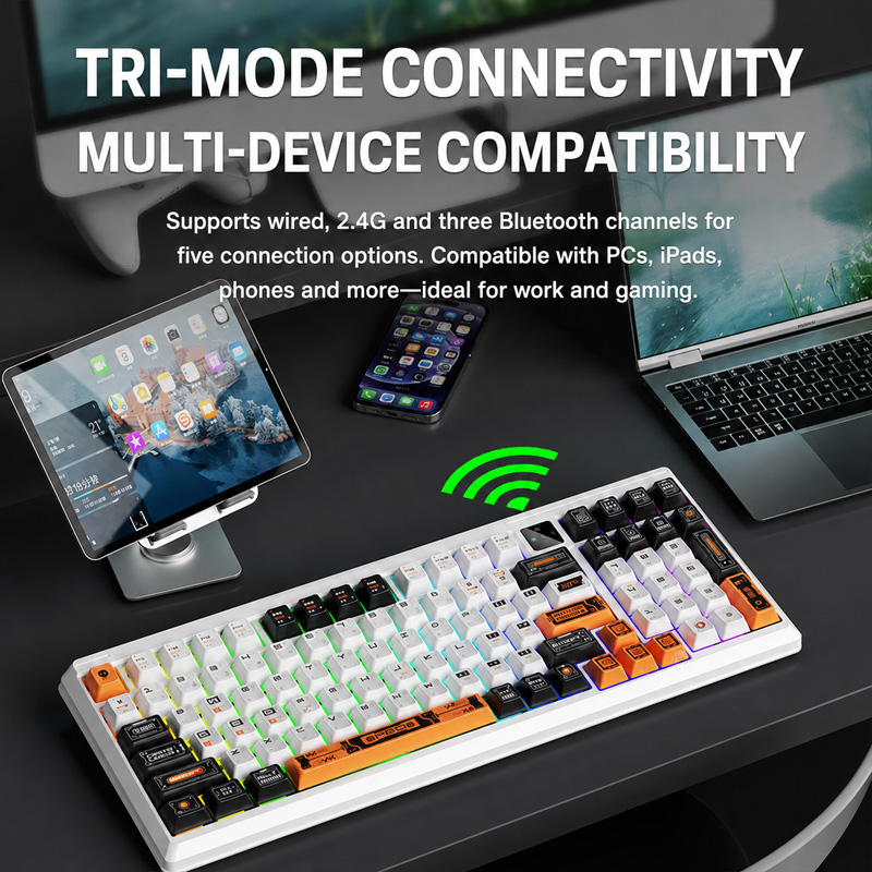 Langtu T98 3모드 무선 기계식 키보드, 98키 - Gaming Keyboard No Noise 리뷰 및 가격