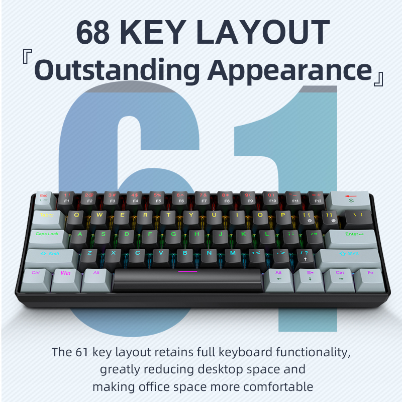 APAYADO K61 미니 기계식 키보드, 유선, 61 - Gaming Keyboard Half 리뷰 및 가격