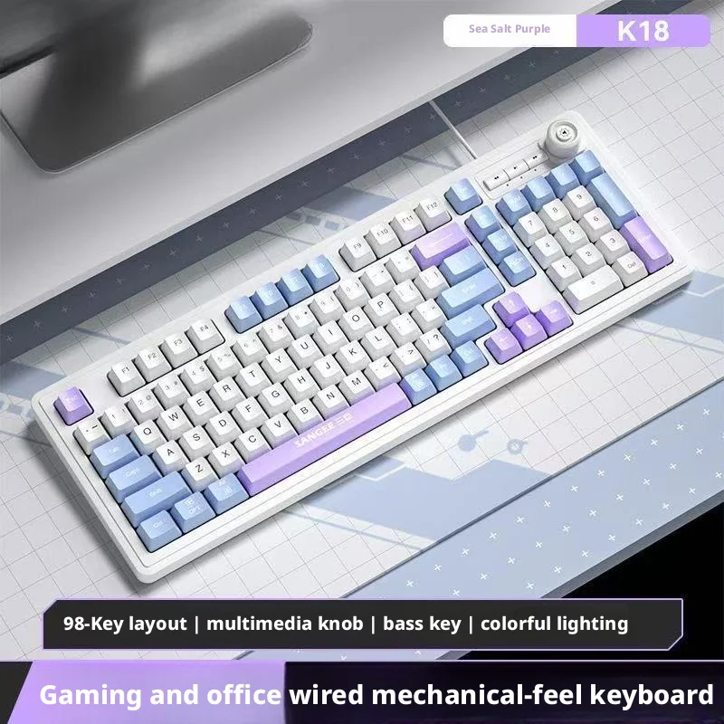 98키 유선 키보드 RGB 글로우 멀티미디어 컨트롤 노 - Gaming Keyboard No Noise 리뷰 및 가격