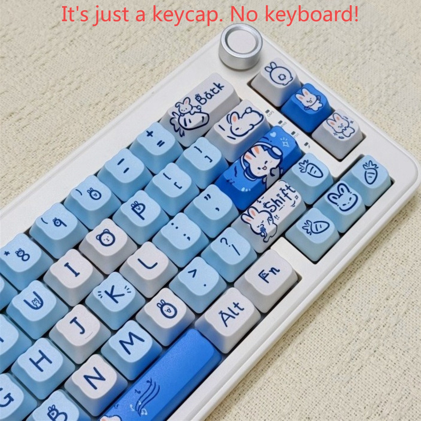 귀여운 파란색 토끼 키캡 124키 MOA 프로파일 PB - Gaming Keyboard Blue Switches 리뷰 및 가격