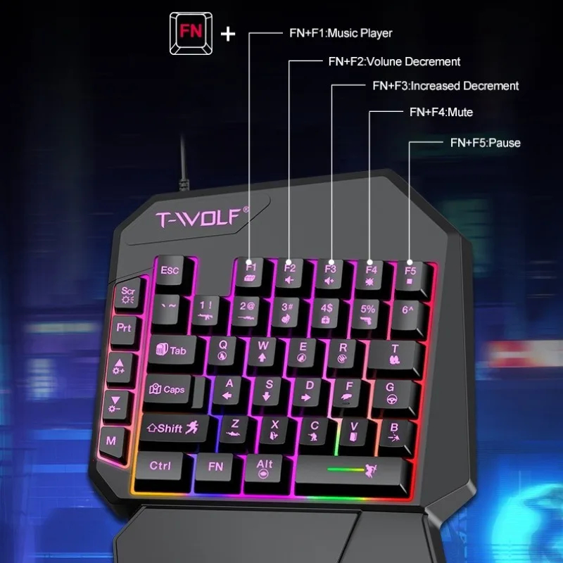 5 in 1 세트 35키 한손 미니 게이밍 키보드 US - Gaming Keyboard Half 리뷰 및 가격