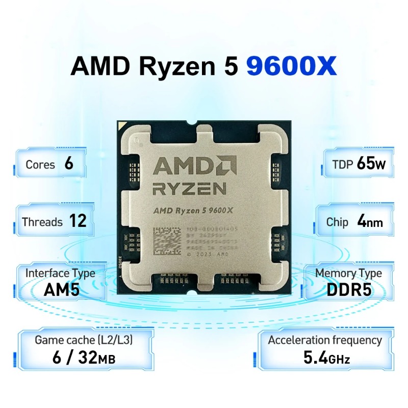 AMD 라이젠 5 9600X 비디오 편집용 데스크탑 C - Amd Cpu Ryzen 5 리뷰 및 가격