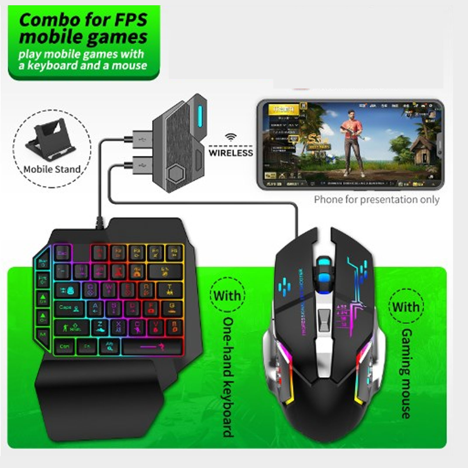 키보드 마우스 변환기 세트 반응형 한 손 키보드 마우스 - Gaming Keyboard Hand 리뷰 및 가격