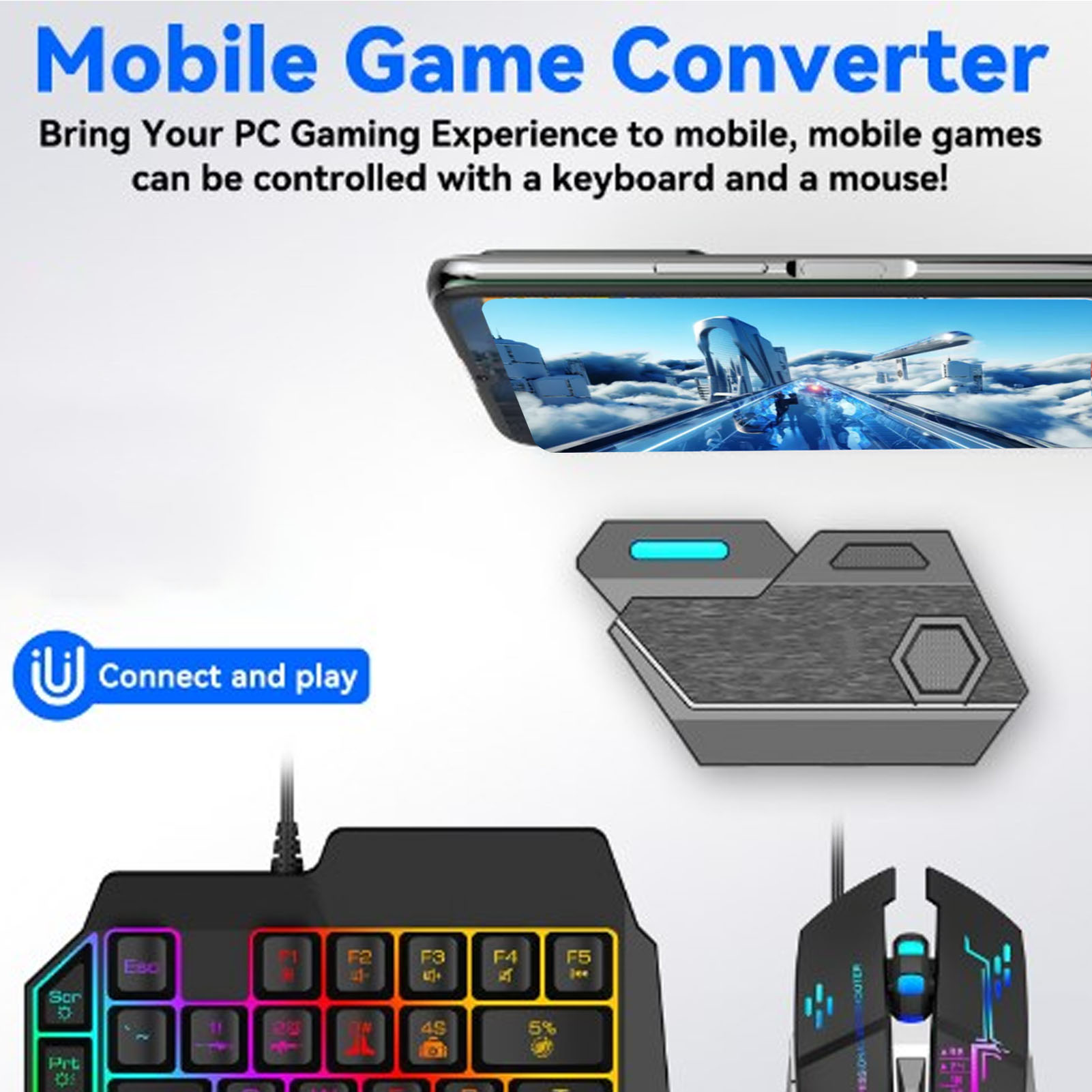 모바일 게임 콤보 팩 블루투스 연결 단일 핸드 키보드  - Gaming Keyboard Hand 리뷰 및 가격