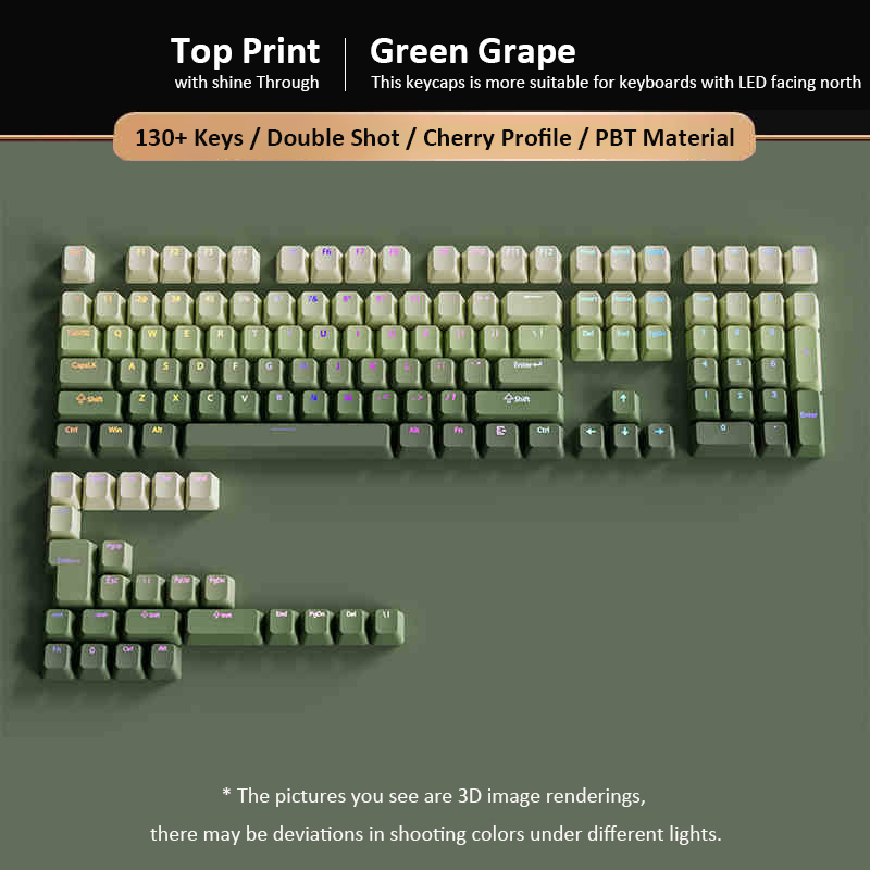 녹색 포도 상단 조명 RGB 백라이트 키 캡 이중 샷  - Gaming Keyboard No Rgb 리뷰 및 가격