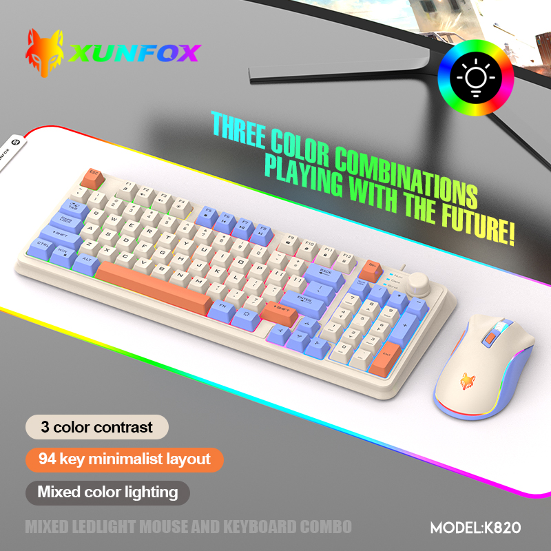 K820 USB 유선 게임 키보드 마우스 세트 조명 데 - Gaming Keyboard Bundle 리뷰 및 가격