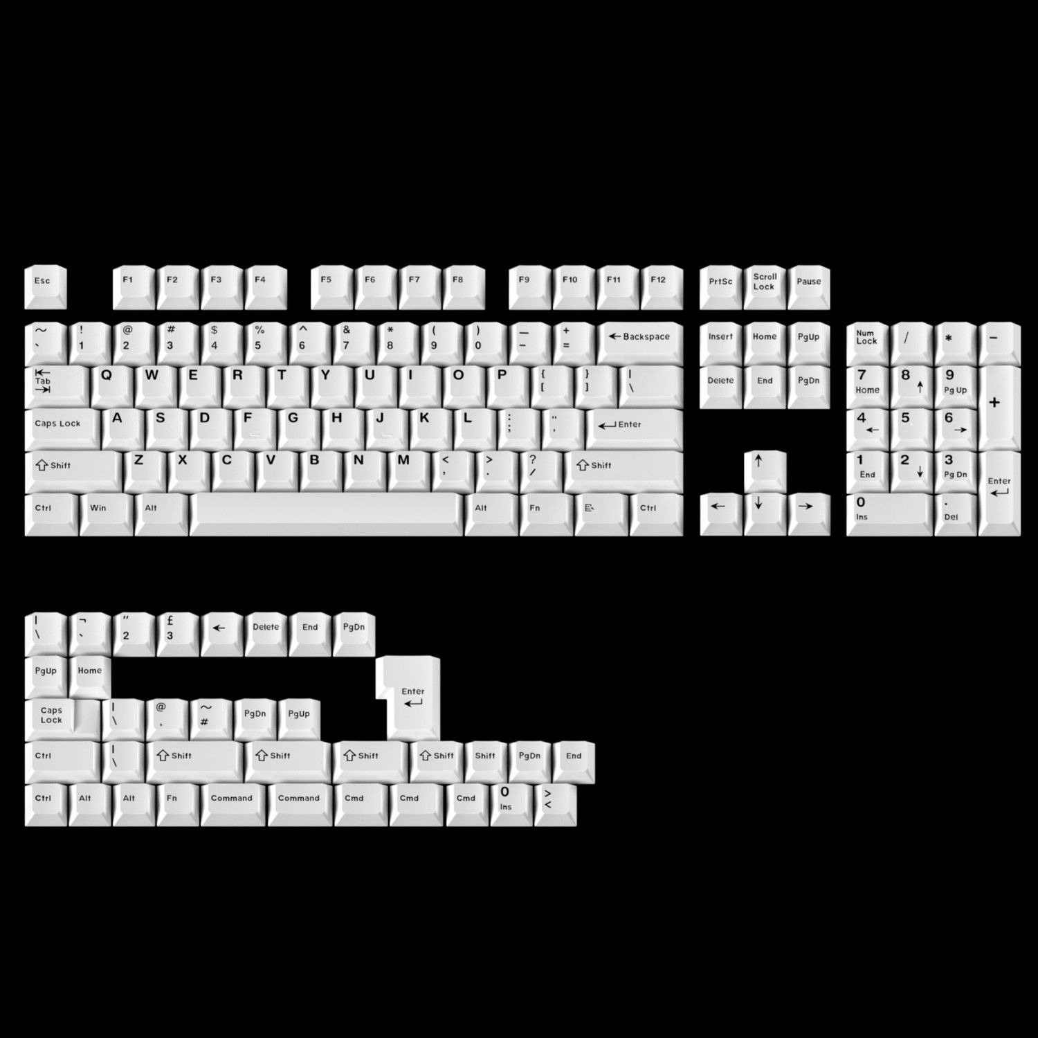 미니멀리스트 순백색 키캡 체리 프로파일 PBT 염색 풀 - Gaming Keyboard Bundle 리뷰 및 가격